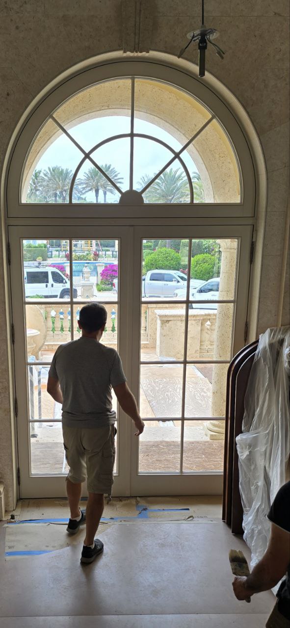 Impact glass installation